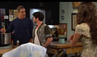 The Hernandez family (Galen Gering, Al Calderon, and Marissa Reyes) caught up. \Image: Peacock
